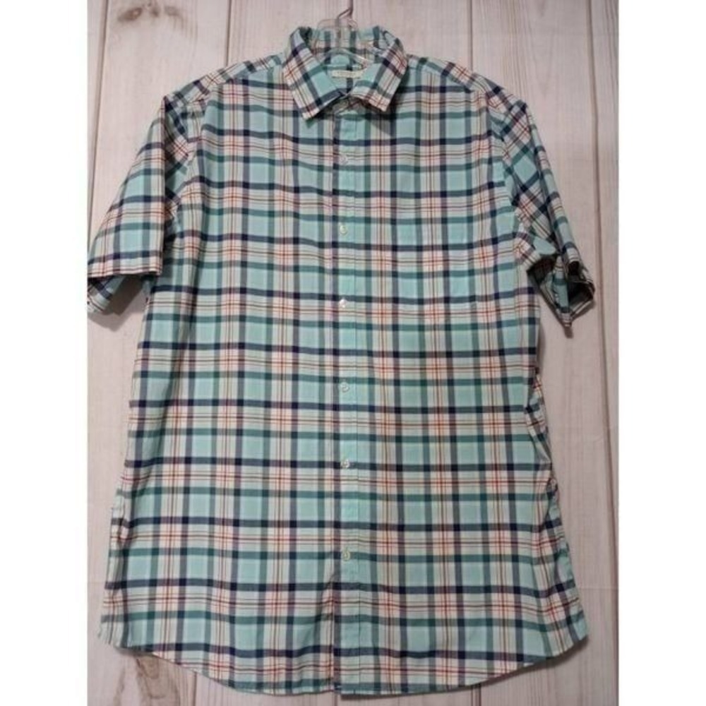 Sonoma Shirt Men's‎ Large Teal Short Sleeve Button Front